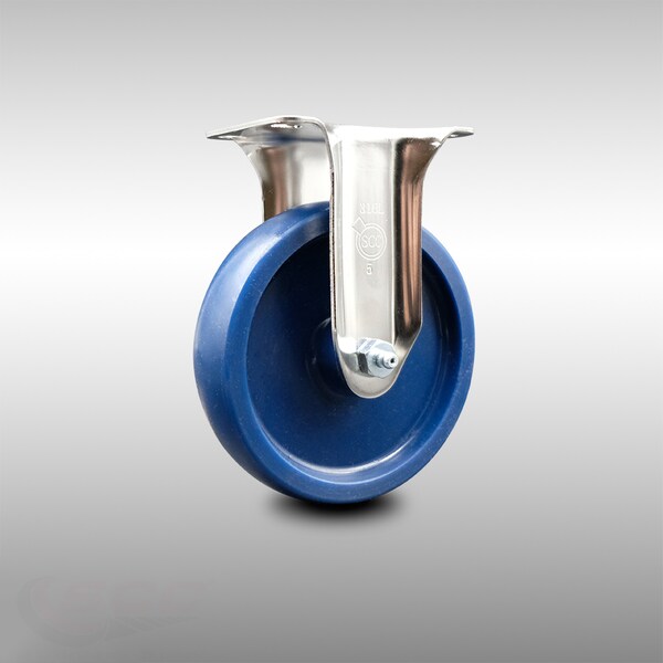 5 Inch 316SS Solid Polyurethane Wheel Rigid Top Plate Caster